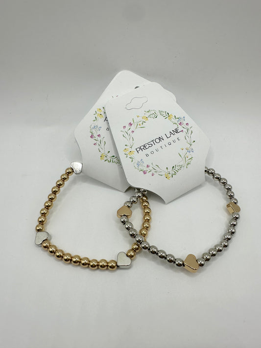 Heart beaded bracelet