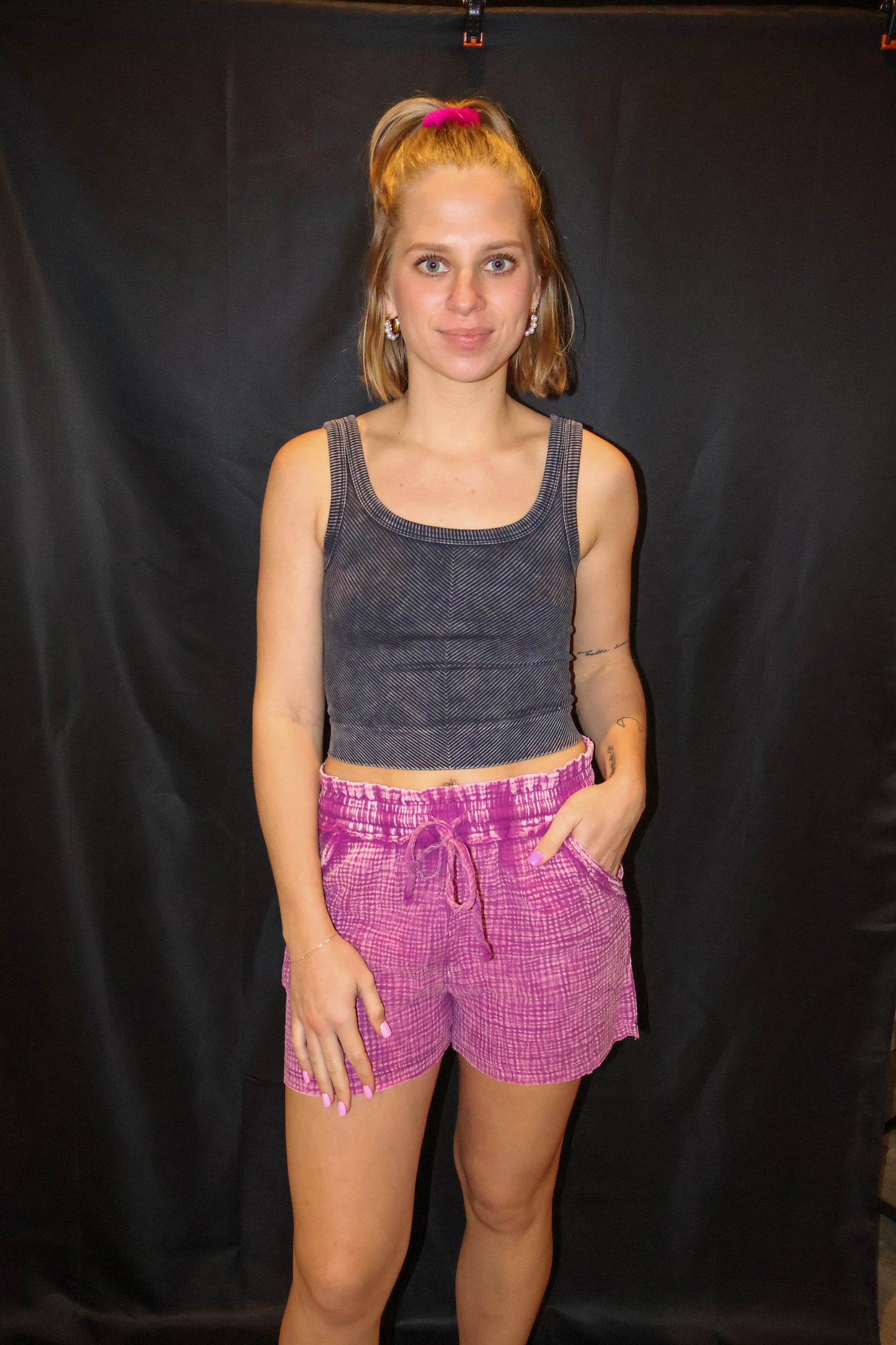 Plum shorts