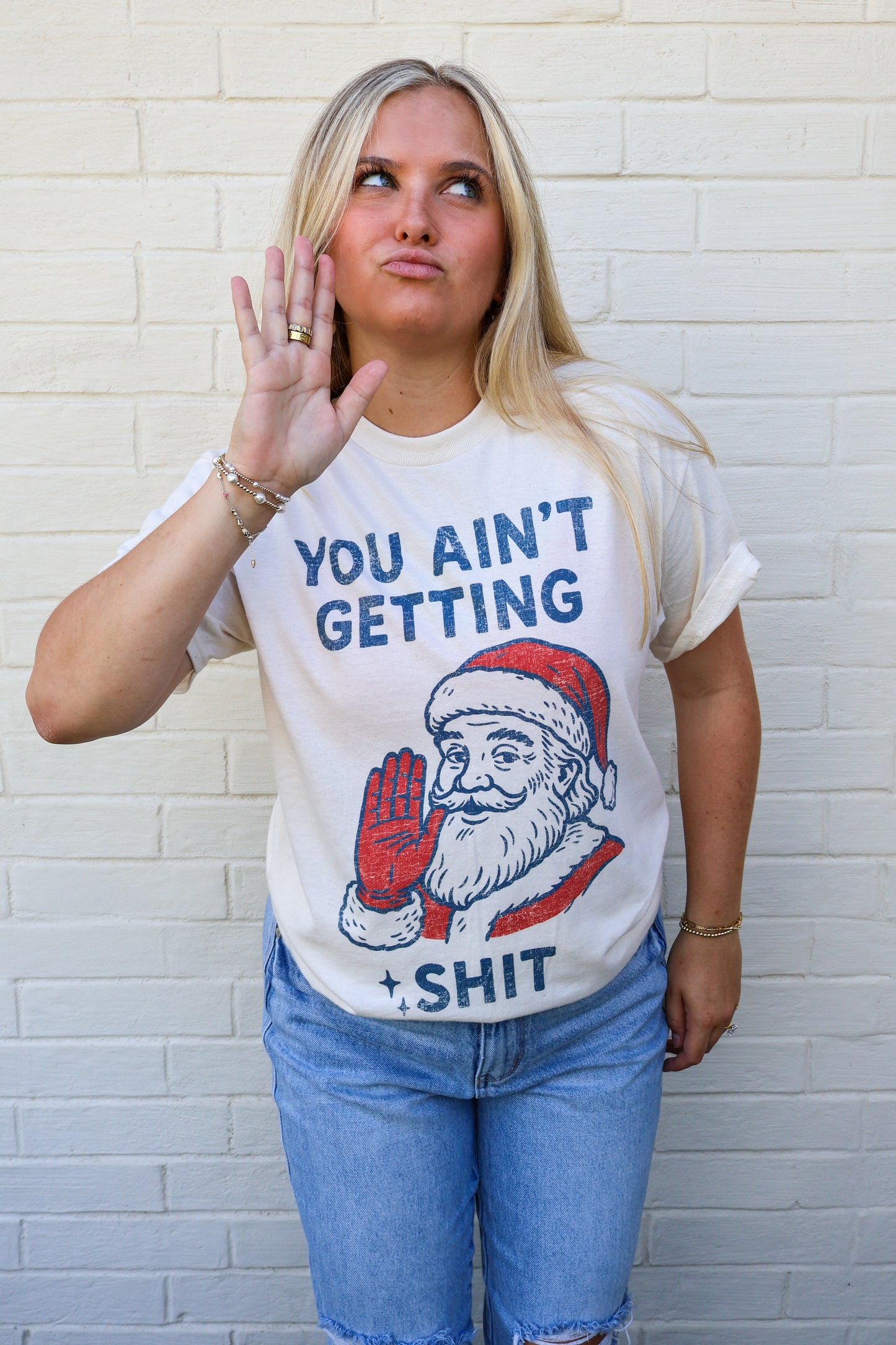 Ain't Getting Sh*t Christmas tee
