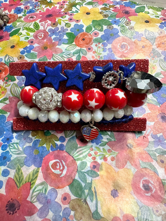 USA Bracelet stack