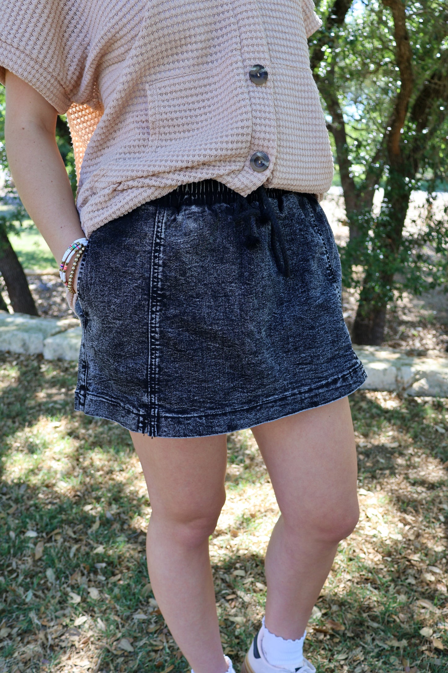 Little Black denim skort