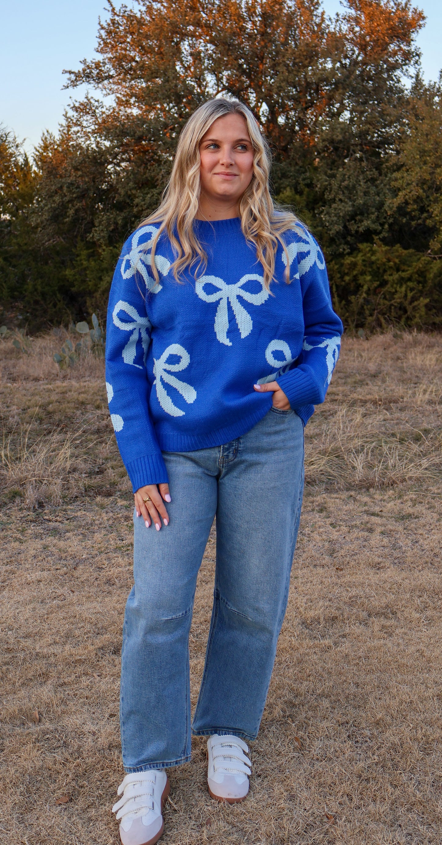Blue Bow sweater