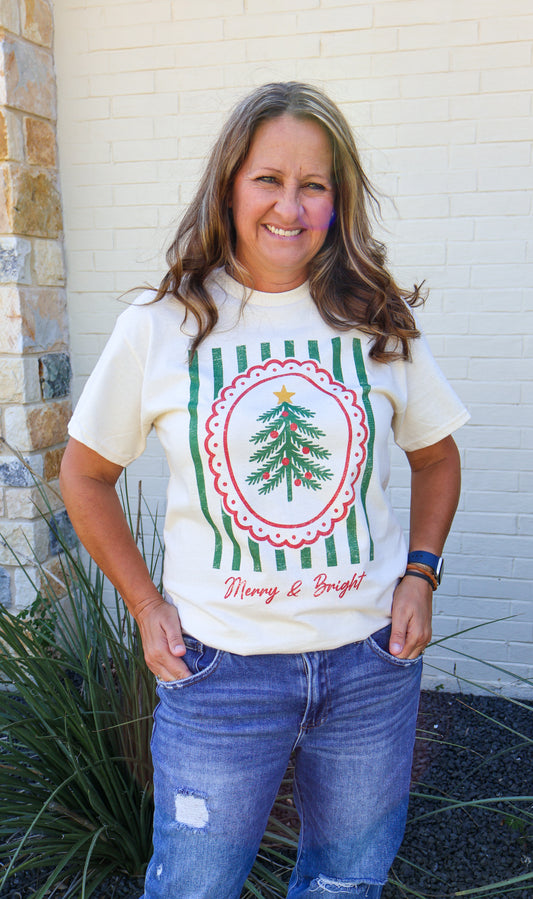 Merry & Bright tee