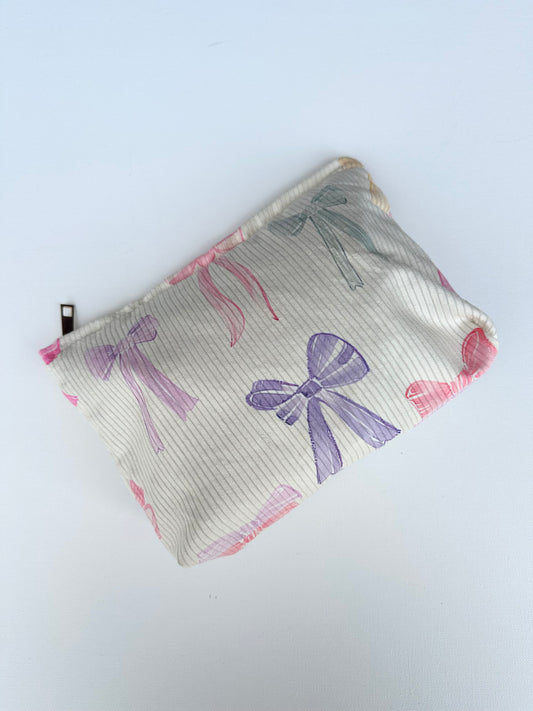 Bow makeup bag