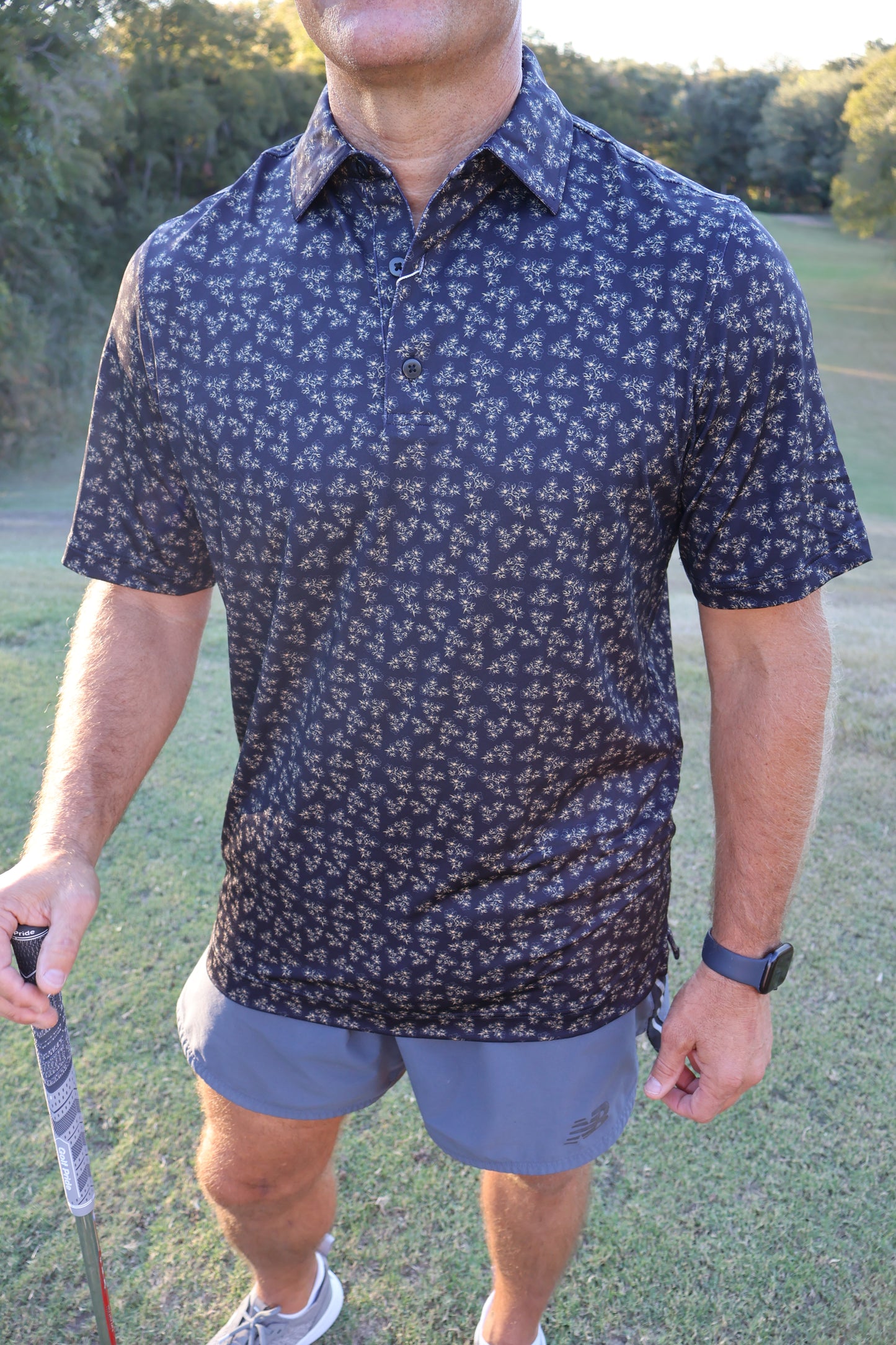 Dark Floral polo