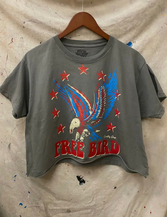 Free Bird crop tee