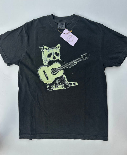 Raccoon with Guitar tee