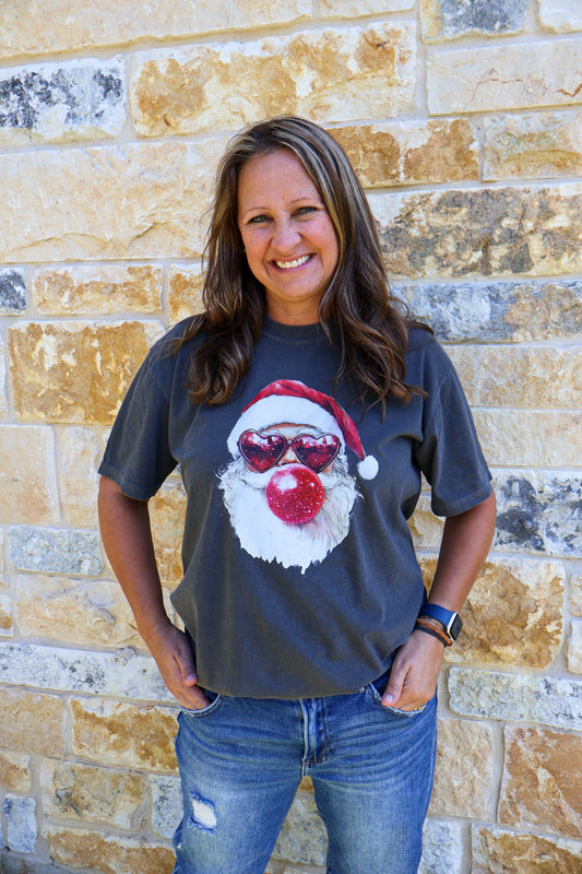 Bubblegum Santa tee