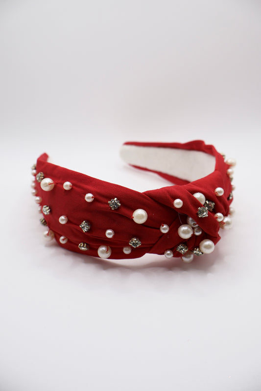 Red Pearl headband