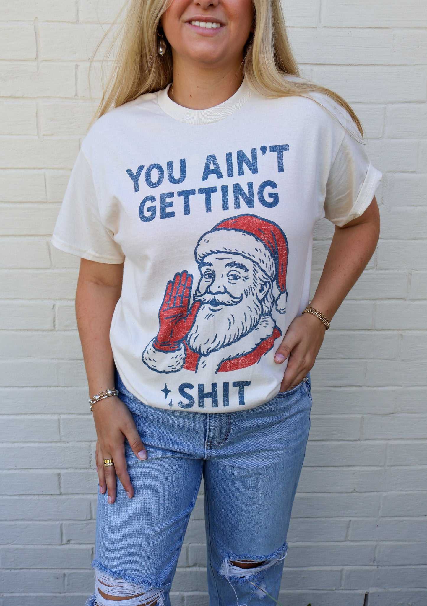 Ain't Getting Sh*t Christmas tee