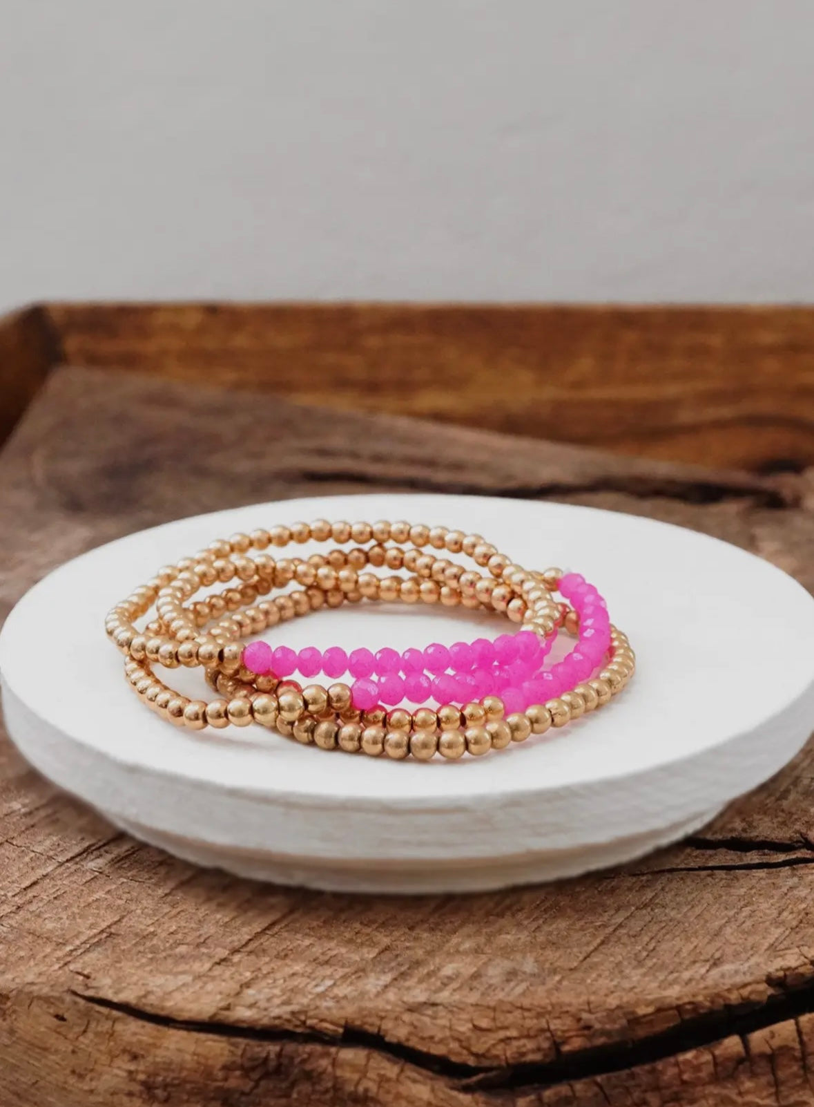 Gold & Glass beaded bracelet