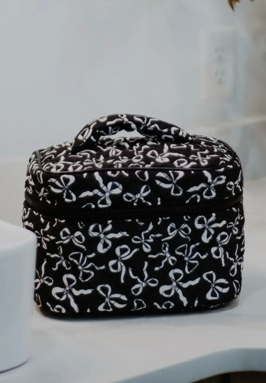 Black Bow cosmetic bag