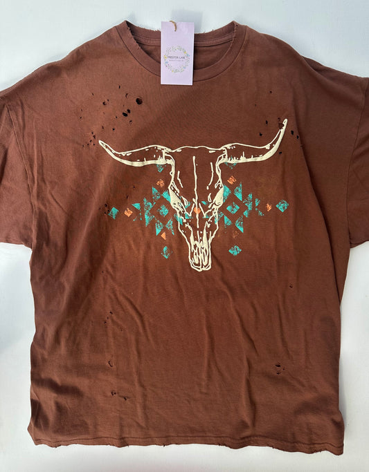 Longhorn Western tee