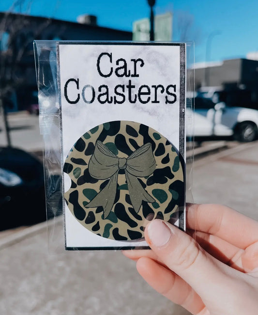 Camo Bow car coaster