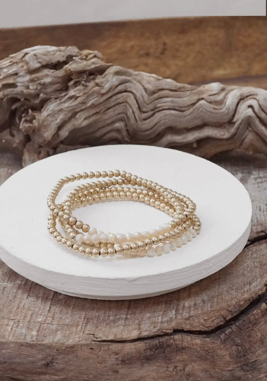 Gold & Glass beaded bracelet