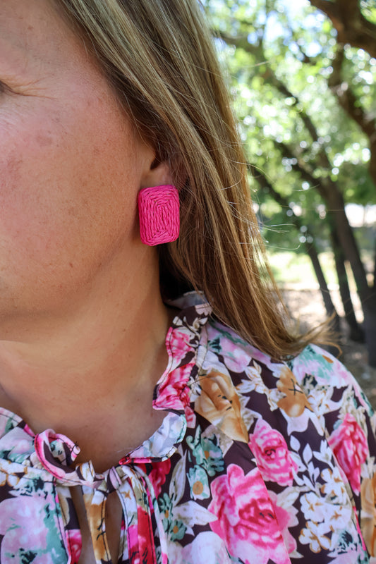 Raffia earring