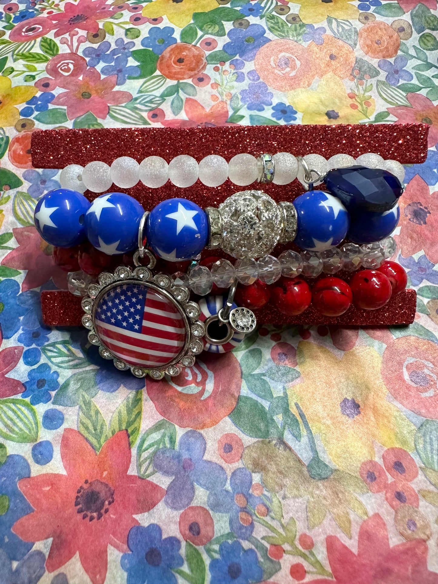 USA Bracelet stack