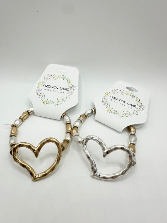 Heart stretch bracelet