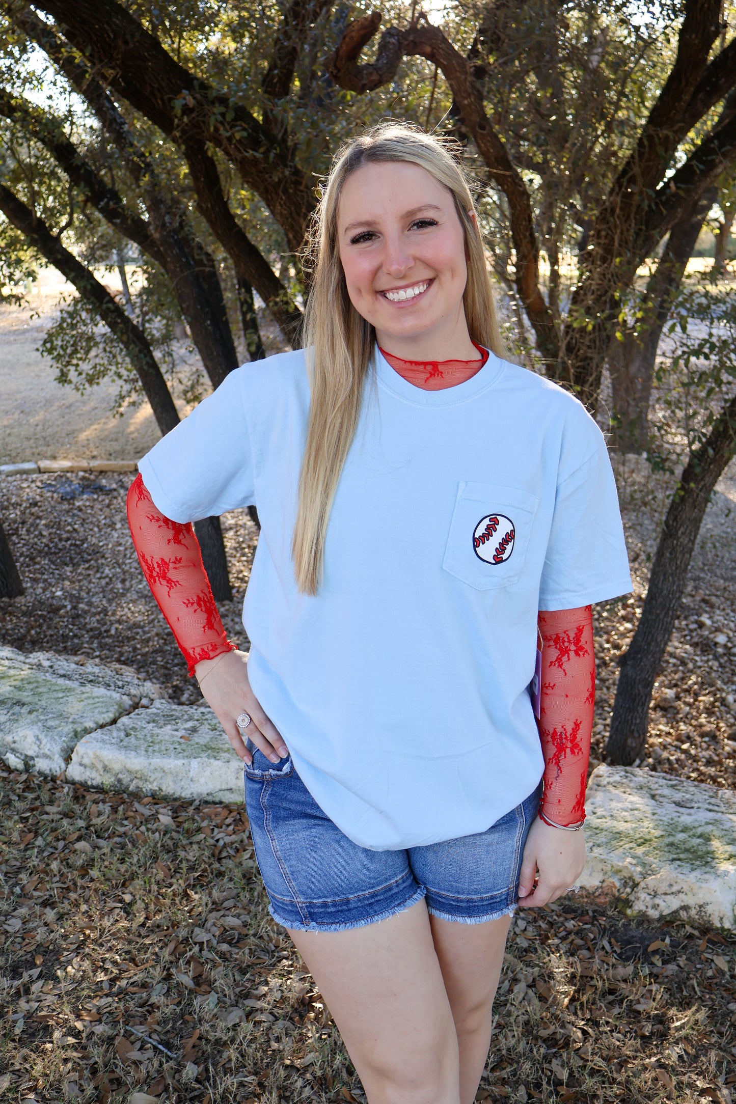 Baseball mom tee