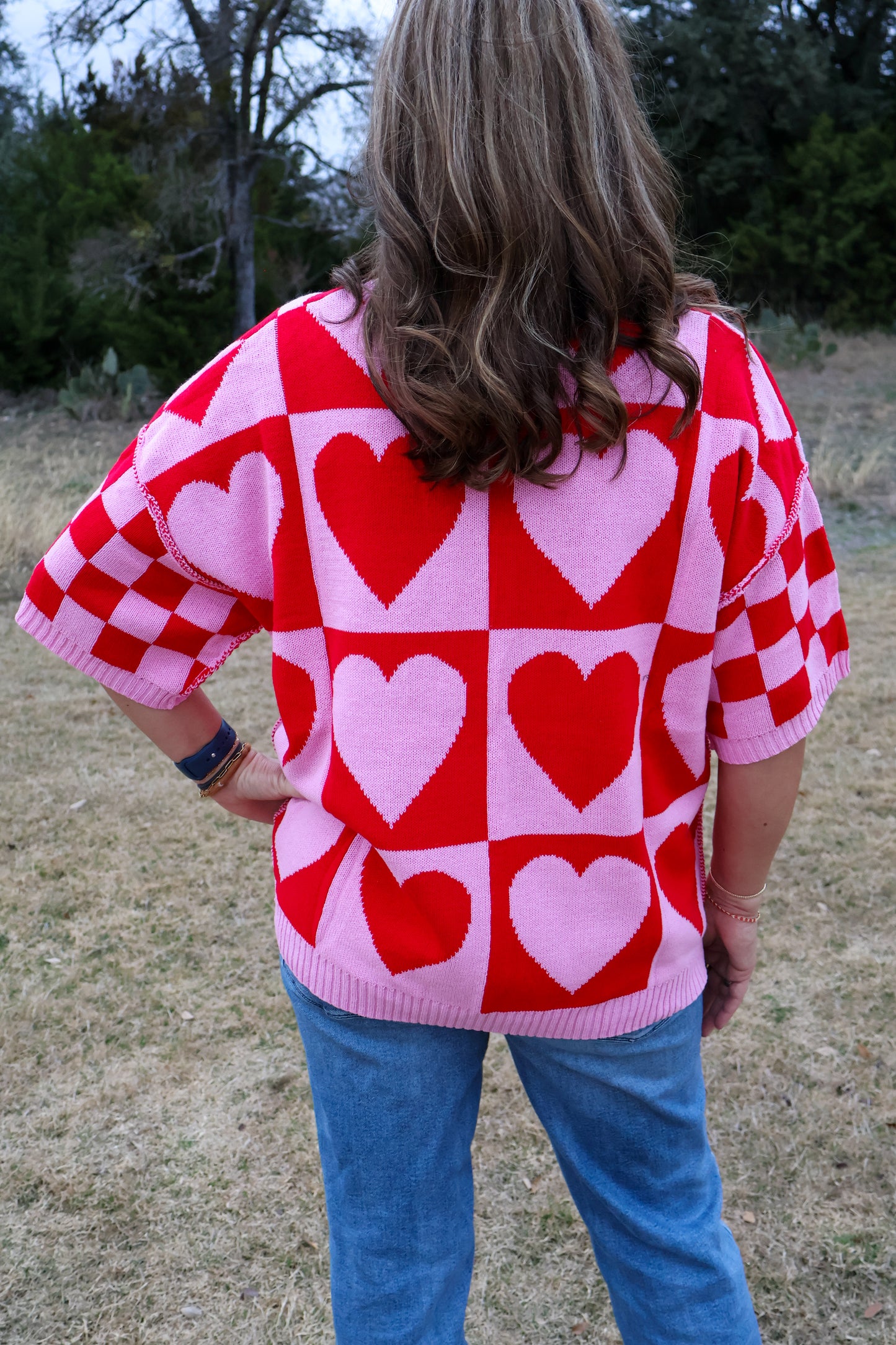 The Checker Heart top