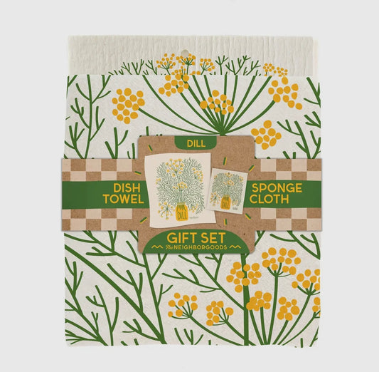 Dill towel & sponge set