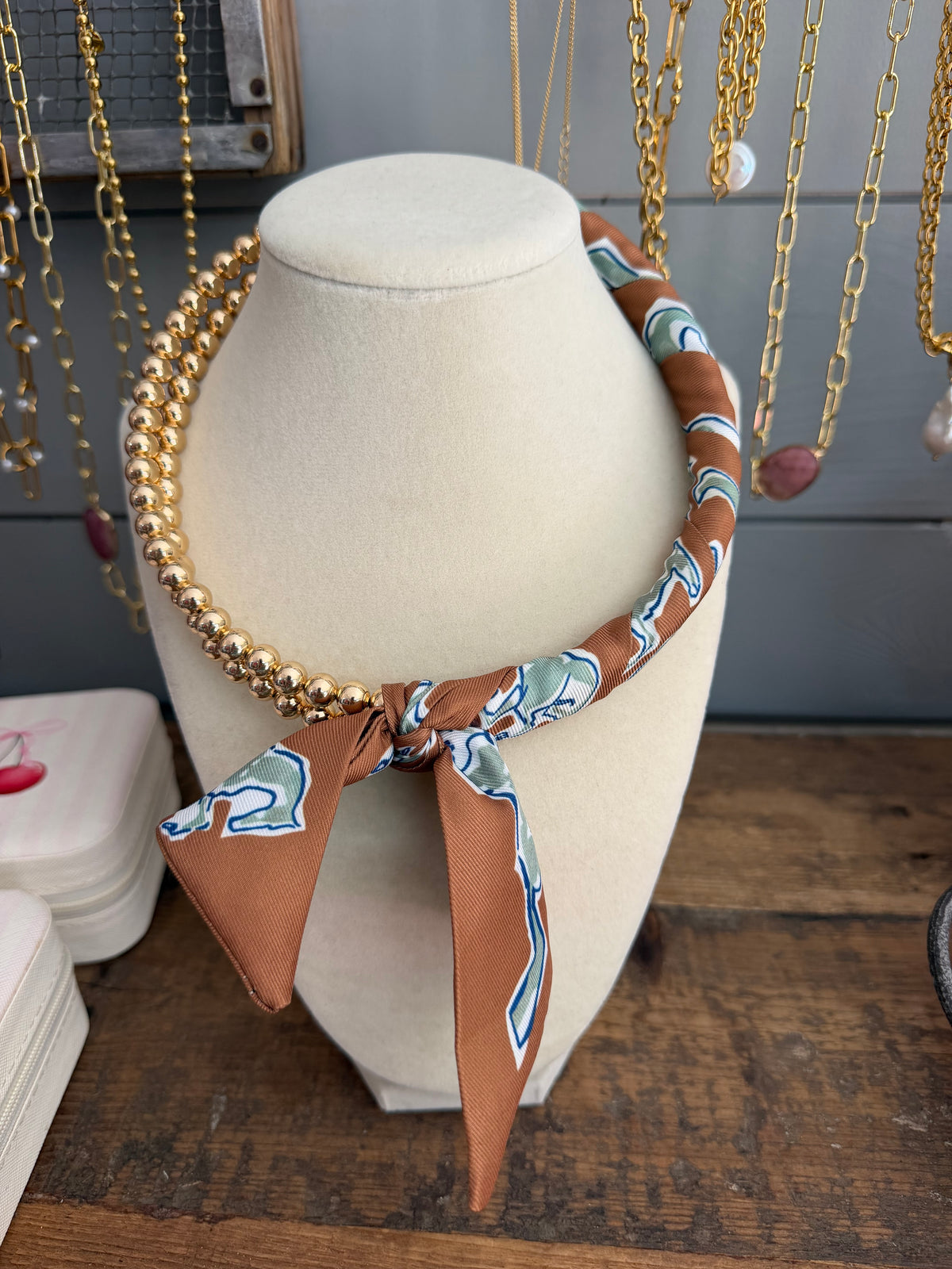 The Maia beaded scarf