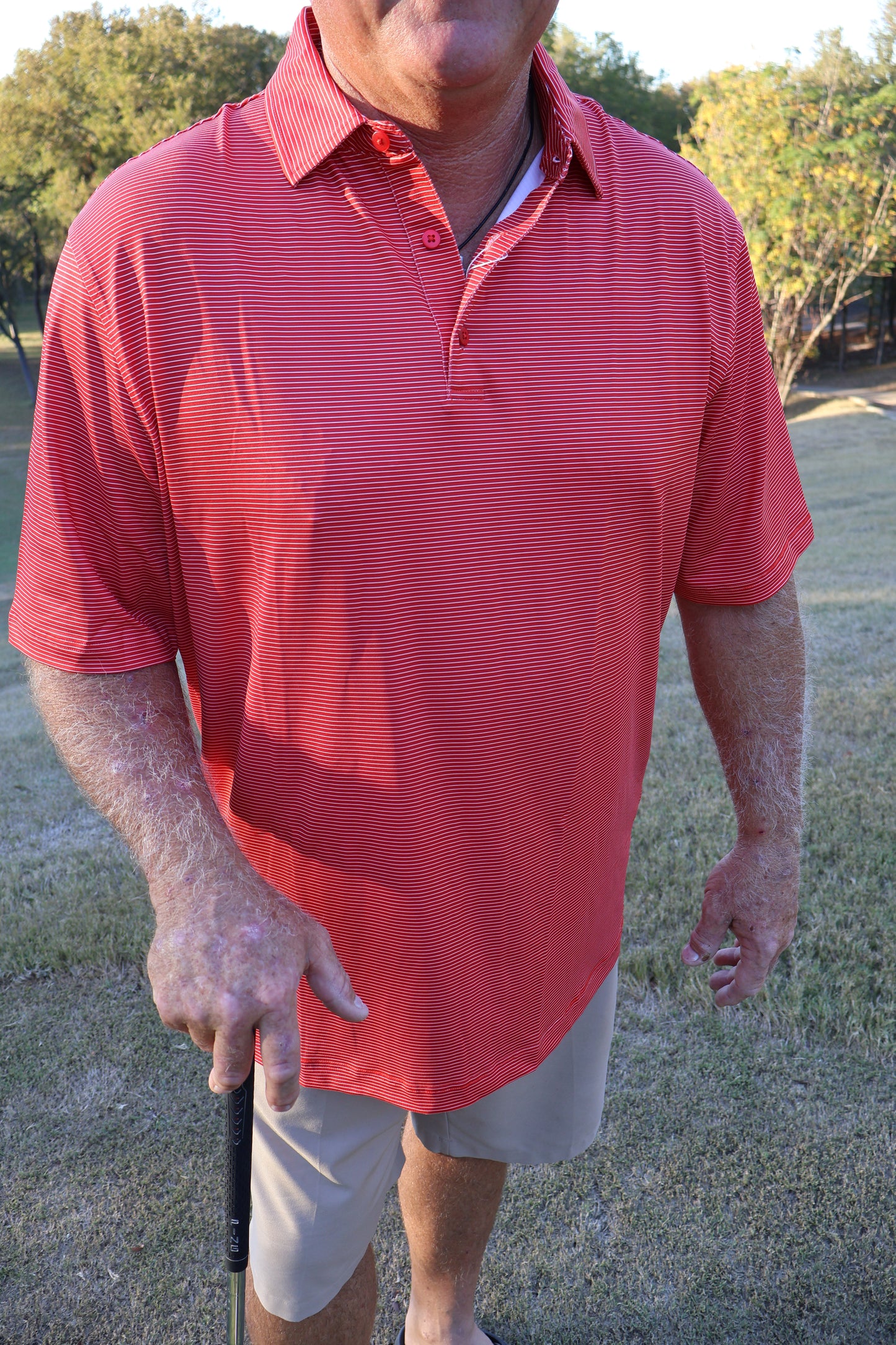 Red Stripe polo