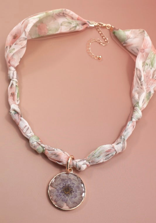 Scarf Interchangeable charm necklace