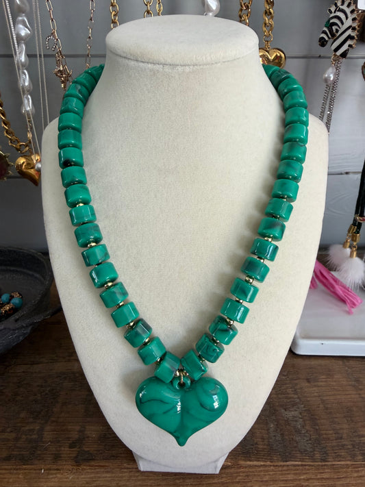 Vivi Heart Beaded necklace