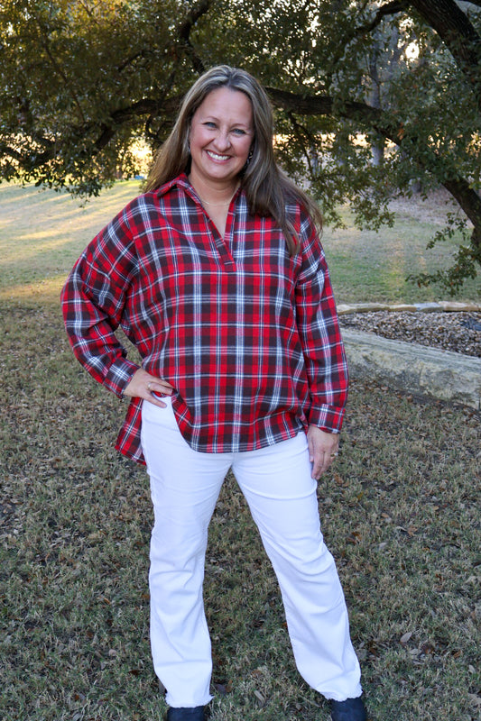 Pretty in Plaid top