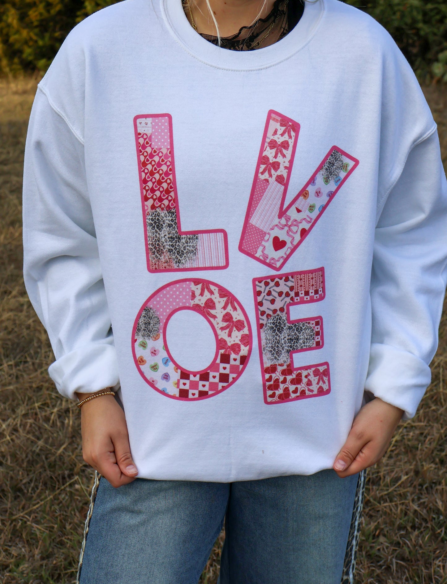 Patchwork LOVE sweatshirt