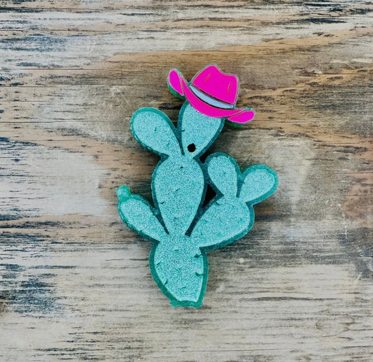 Cactus with Cowboy hat freshie