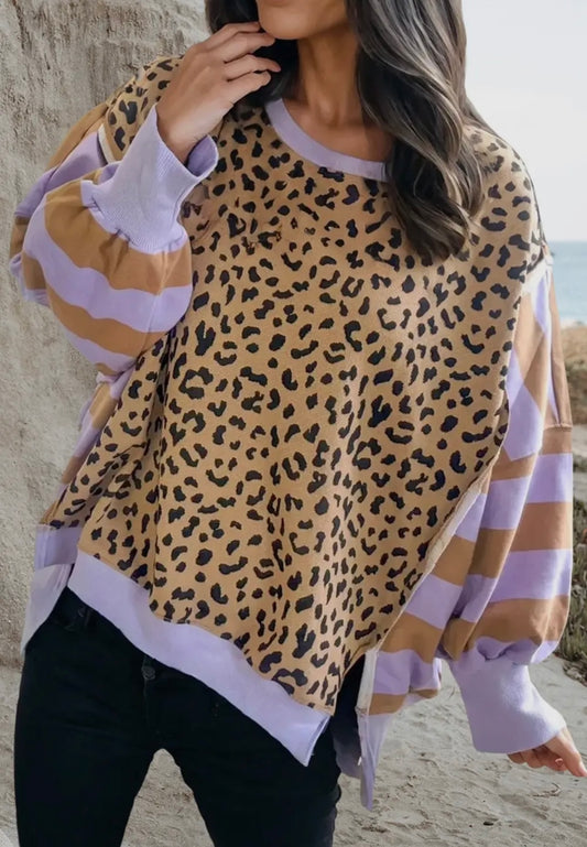 The Leopard Stripe top
