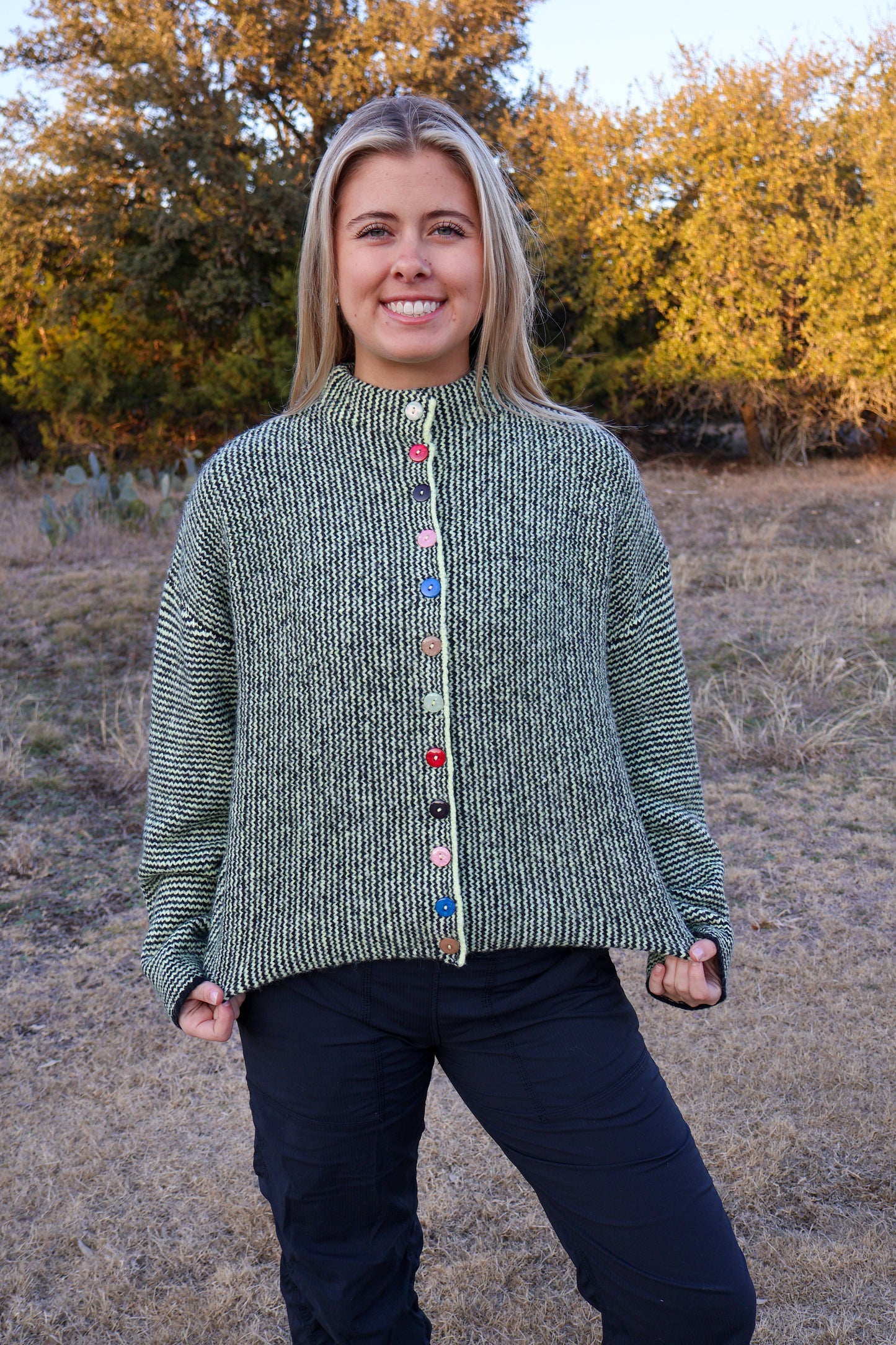 Colorful Button cardigan