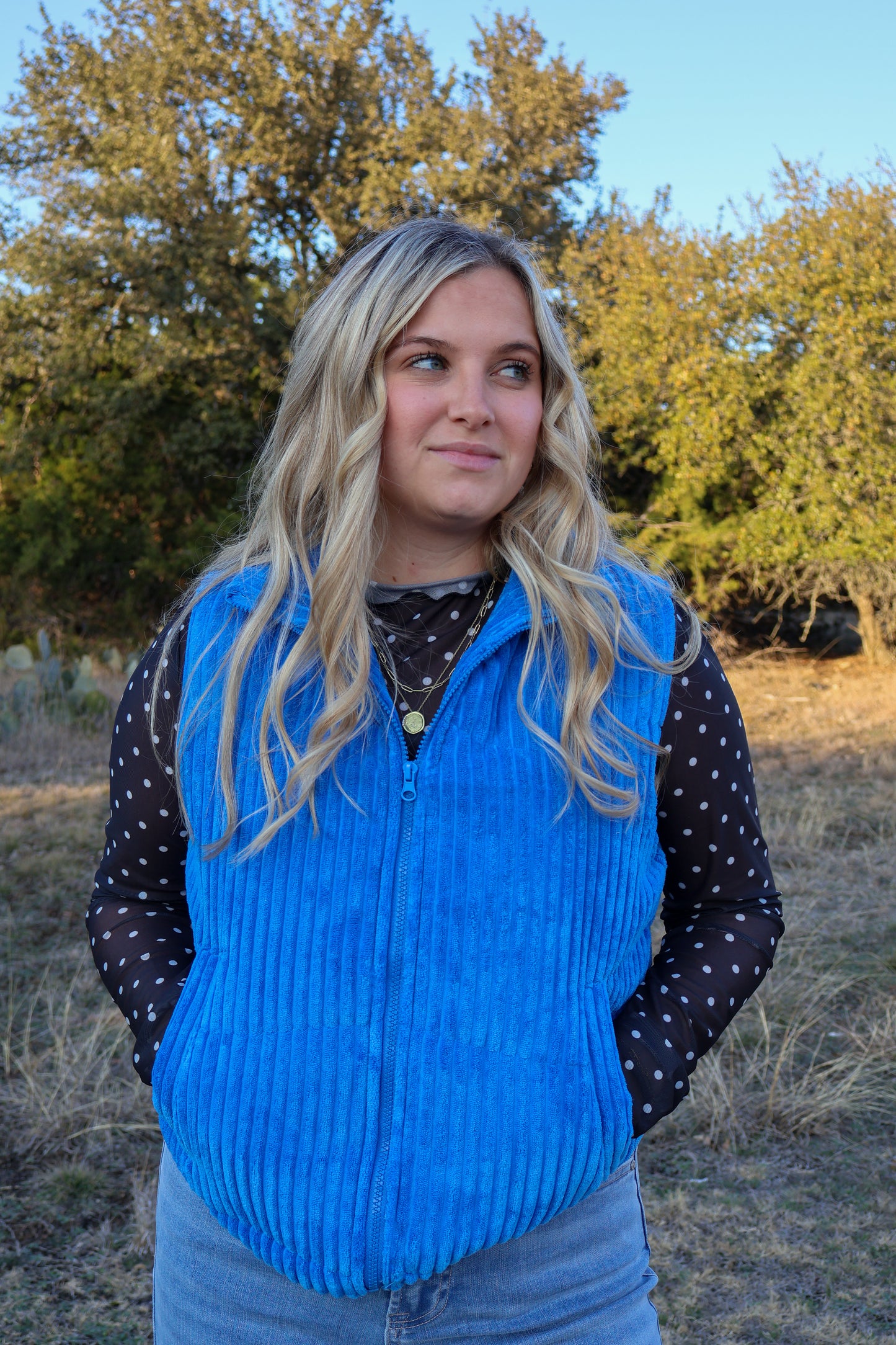 Blue Corduroy vest