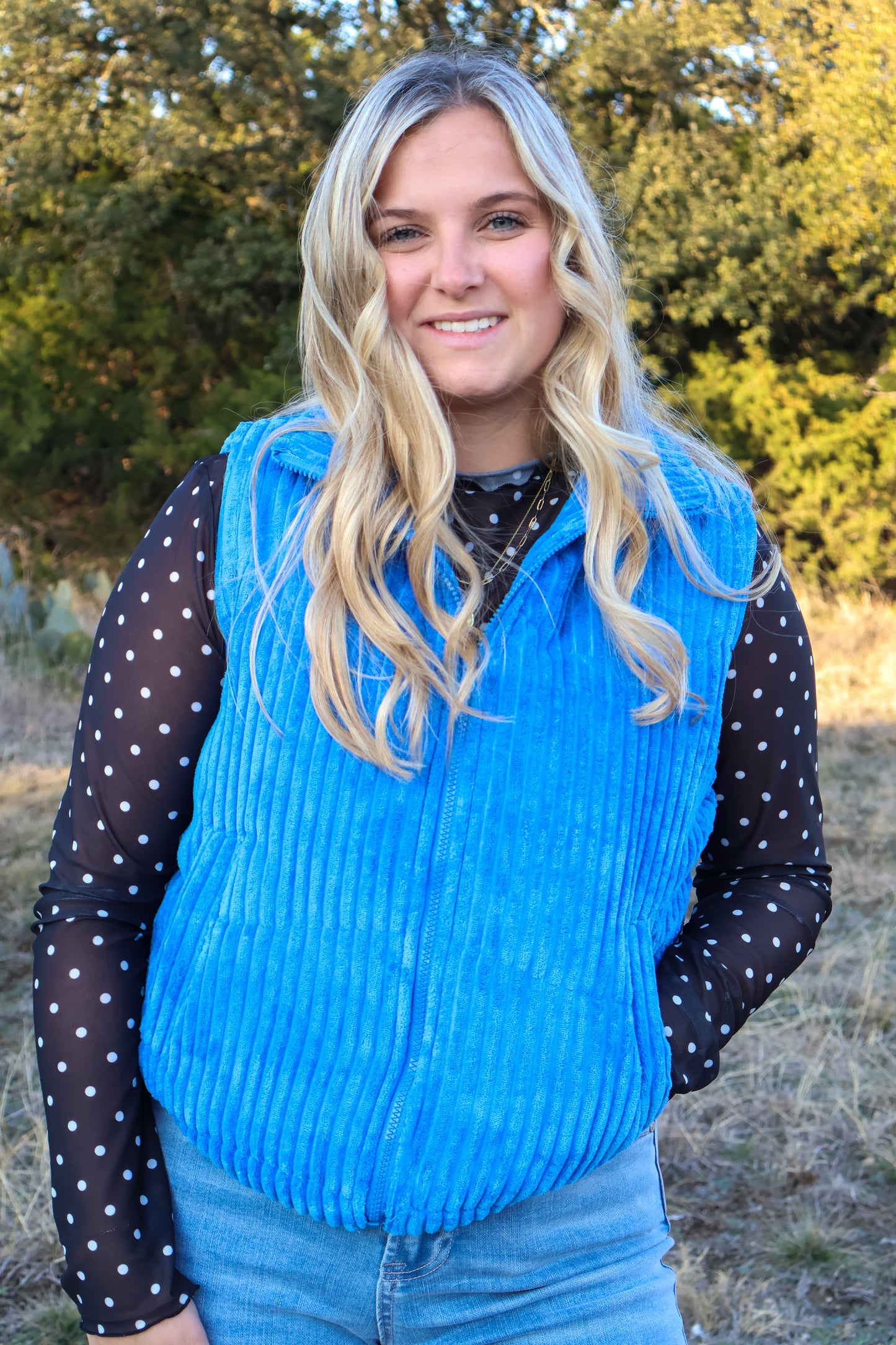 Blue Corduroy vest
