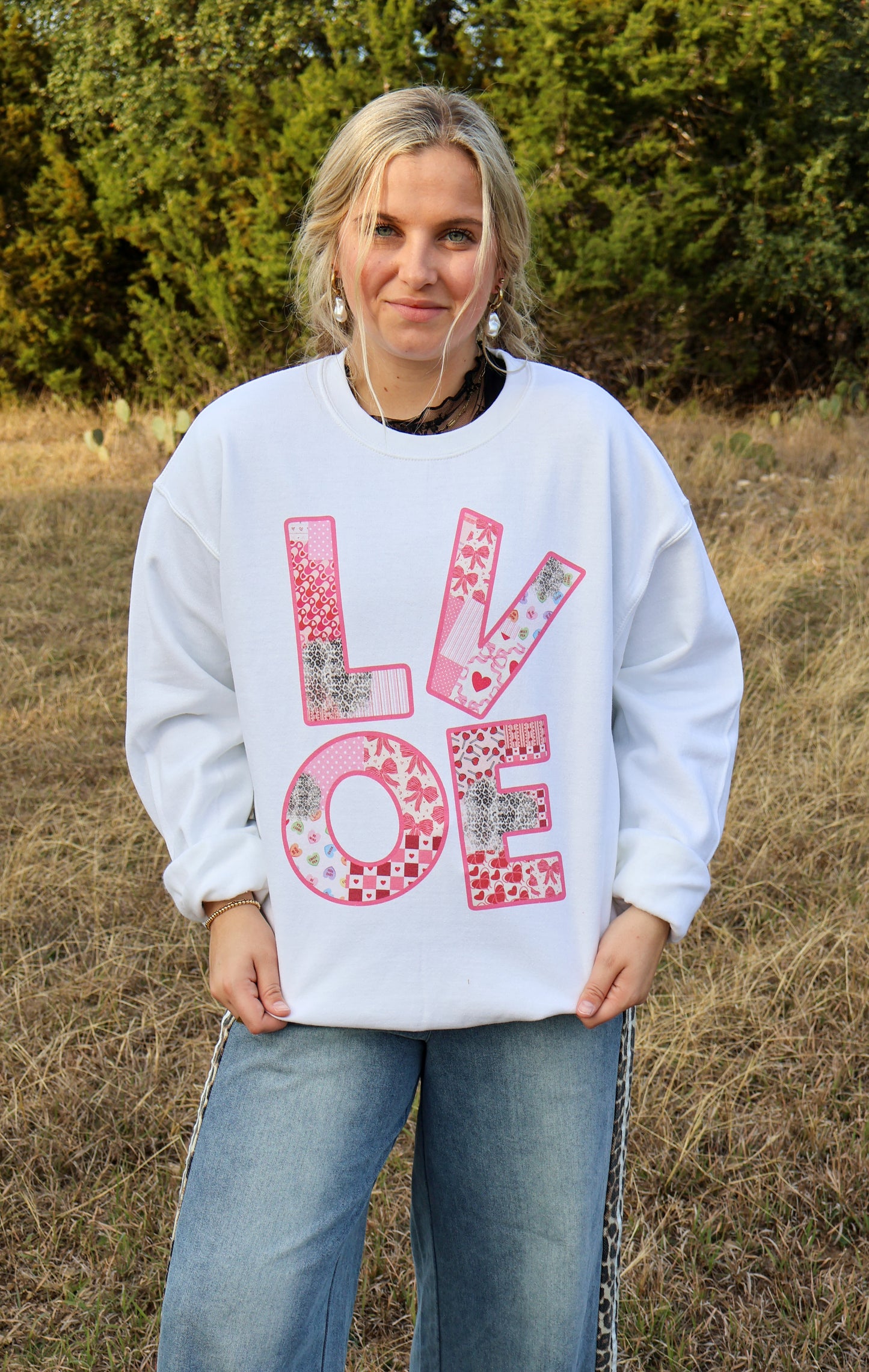 Patchwork LOVE sweatshirt