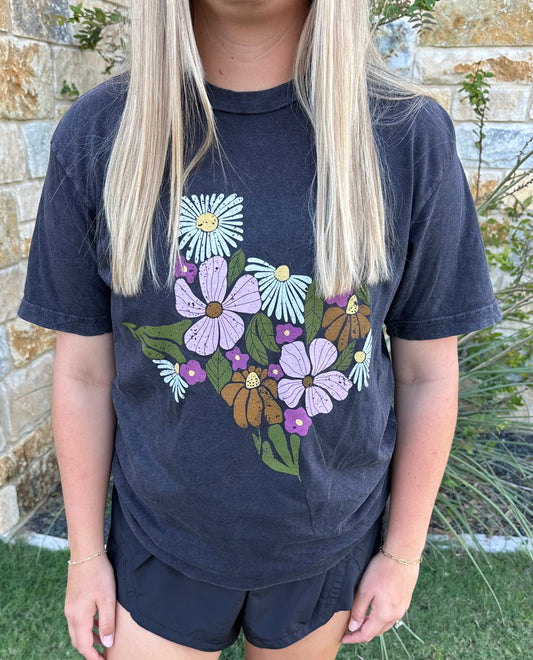 Texas Blooms graphic tee