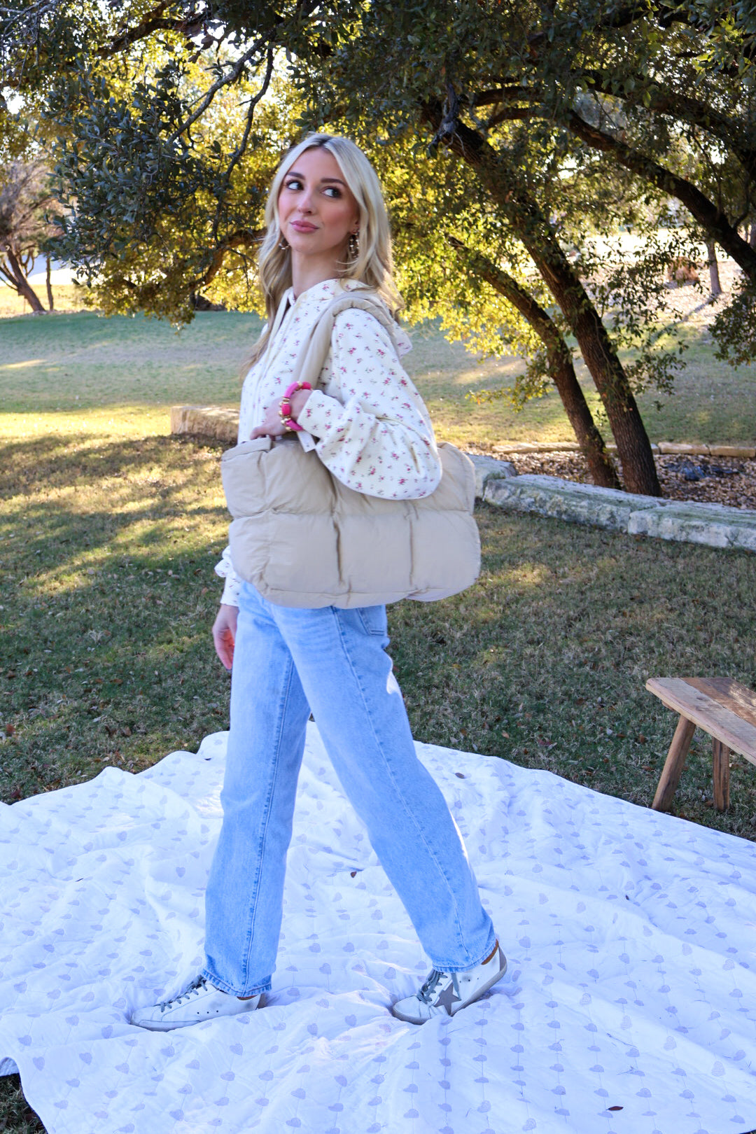 Quinn puffer tote